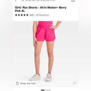 All in motion Girls Pink Athletic Shorts